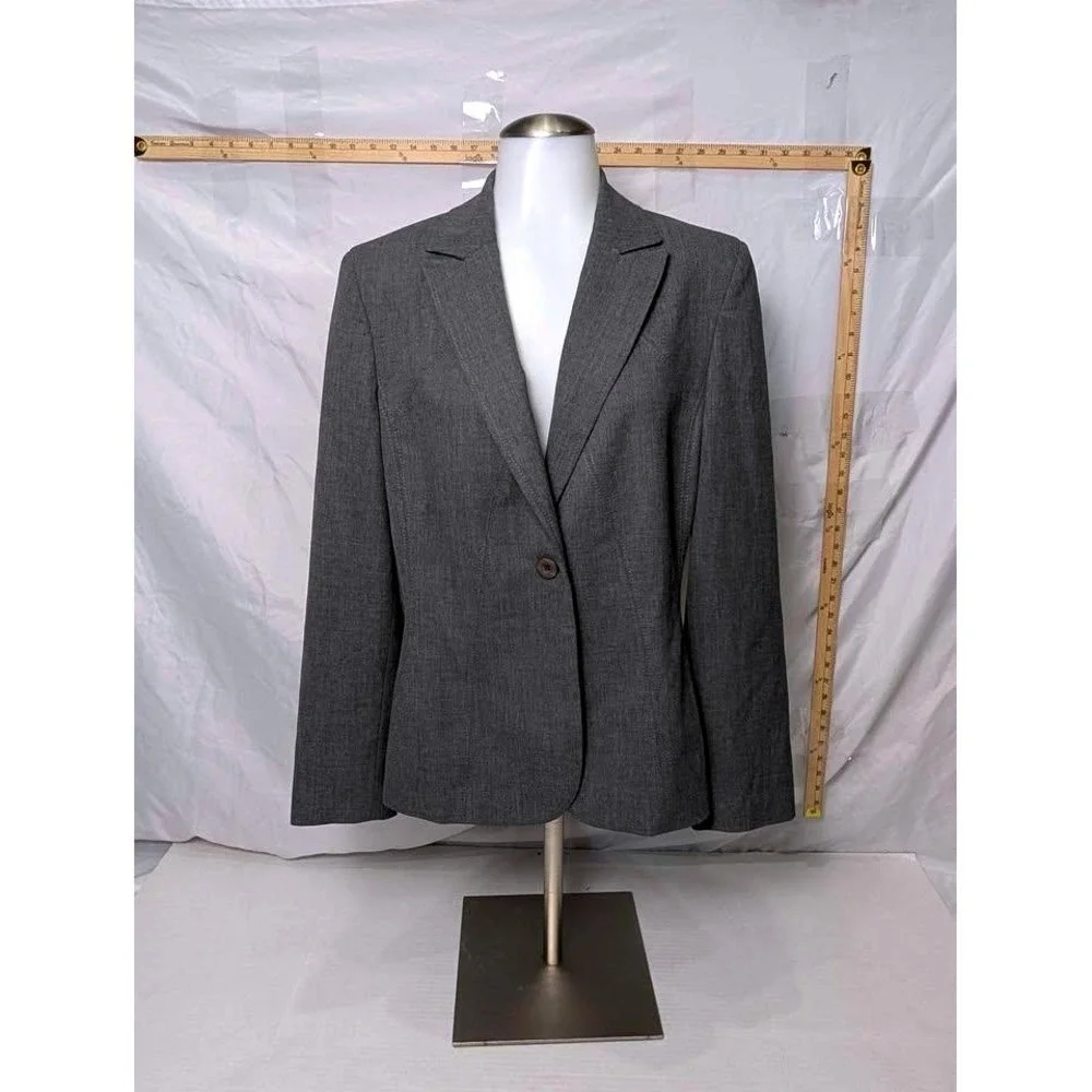 i.e. ~ Women's Charcoal Grey ~‎ Single Button Blazer Jacket ~ Size 14